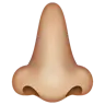 Nose: Medium-Light Skin Tone Emoji 👃🏼 image - WhatsApp style