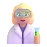 Woman Scientist: Medium-Light Skin Tone Emoji 👩🏼‍🔬 image - Microsoft 3D Fluent style