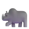 Emoji Rinoceronte 🦏 image - Microsoft 3D Fluent style