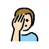 Man Facepalming: Light Skin Tone Emoji 🤦🏻‍♂️ image - OpenMoji style