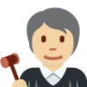 Judge: Medium-Light Skin Tone Emoji 🧑🏼‍⚖️ image - Twitter / X (Twemoji) style