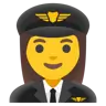 Woman Pilot Emoji 👩‍✈️ image - Google Noto Color style