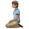 Person Kneeling: Medium Skin Tone Emoji 🧎🏽 image - WhatsApp style