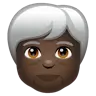 Older Person: Dark Skin Tone Emoji 🧓🏿 image - WhatsApp style