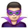 Man Supervillain: Light Skin Tone Emoji 🦹🏻‍♂️ image - WhatsApp style