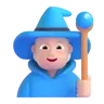 Mage: Light Skin Tone Emoji 🧙🏻 image - Microsoft 3D Fluent style