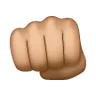 Oncoming Fist: Medium Skin Tone Emoji 👊🏽 image - Samsung style