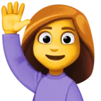 한 손을 들고 행복한 사람