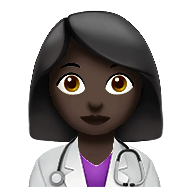 Woman Health Worker: Dark Skin Tone