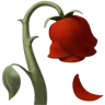 Emoji Fiore appassito 🥀 image - Apple style