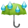 Yağmur damlaları ile şemsiye Emoji ☔ image - WhatsApp style