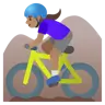 Woman Mountain Biking: Medium Skin Tone Emoji 🚵🏽‍♀️ image - Google Noto Color style