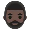 Man: Dark Skin Tone, Beard Emoji 🧔🏿‍♂️ image - Google Noto Color style