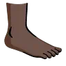 Foot: Dark Skin Tone Emoji 🦶🏿 image - Google Noto Color Animated style
