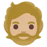 Person: Medium-Light Skin Tone, Beard Emoji 🧔🏼 image - Google Noto Color style