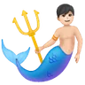 Merman: Light Skin Tone Emoji 🧜🏻‍♂️ image - Samsung style