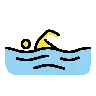 Schwimmer Emoji 🏊 image - OpenMoji style