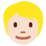 Person: Light Skin Tone, Blond Hair Emoji 👱🏻 image - Twitter / X (Twemoji) style