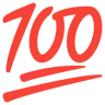 Yüz Puan Simgesi Emoji 💯 image - Google Noto Color style