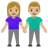 Woman And Man Holding Hands: Medium-Light Skin Tone