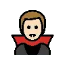Man Vampire: Light Skin Tone Emoji 🧛🏻‍♂️ image - OpenMoji style