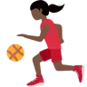 Woman Bouncing Ball: Dark Skin Tone Emoji ⛹🏿‍♀️ image - Twitter / X (Twemoji) style