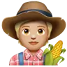 Farmer: Medium-Light Skin Tone Emoji 🧑🏼‍🌾 image - WhatsApp style