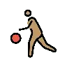 Person Bouncing Ball: Medium Skin Tone Emoji ⛹🏽 image - OpenMoji style