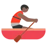 Person Rowing Boat: Medium-Dark Skin Tone Emoji 🚣🏾 image - Tossface style