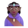 Woman Elf: Medium-Dark Skin Tone Emoji 🧝🏾‍♀️ image - Microsoft 3D Fluent style