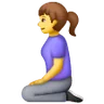 Woman Kneeling Emoji 🧎‍♀️ image - Samsung style