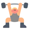 Person Lifting Weights: Medium-Light Skin Tone Emoji 🏋🏼 image - Tossface style