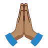 Folded Hands: Medium Skin Tone Emoji 🙏🏽 image - Google Noto Color Animated style