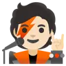 Singer: Light Skin Tone Emoji 🧑🏻‍🎤 image - Google Noto Color style