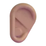 Ear: Medium Skin Tone Emoji 👂🏽 image - Microsoft 3D Fluent style