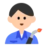 Man Factory Worker: Light Skin Tone Emoji 👨🏻‍🏭 image - Tossface style