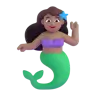 Mermaid: Medium Skin Tone Emoji 🧜🏽‍♀️ image - Microsoft 3D Fluent style