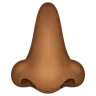 Nose: Medium-Dark Skin Tone Emoji 👃🏾 image - WhatsApp style