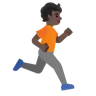 Person Running Facing Right: Dark Skin Tone Emoji 🏃🏿‍➡️ image - Google Noto Color style