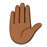 Raised Hand: Medium-Dark Skin Tone Emoji ✋🏾 image - Google Noto Color Animated style