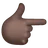 Backhand Index Pointing Right: Dark Skin Tone