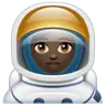Woman Astronaut: Dark Skin Tone Emoji 👩🏿‍🚀 image - WhatsApp style