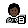 Office Worker: Dark Skin Tone Emoji 🧑🏿‍💼 image - OpenMoji style