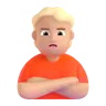 Person Pouting: Medium-Light Skin Tone Emoji 🙎🏼 image - Microsoft 3D Fluent style