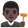Man Judge: Dark Skin Tone Emoji 👨🏿‍⚖️ image - Google Noto Color style