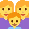 Family: Woman, Woman, Boy Emoji 👩‍👩‍👦 image - Twitter / X (Twemoji) style