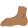 Foot: Medium-Dark Skin Tone Emoji 🦶🏾 image - Twitter / X (Twemoji) style