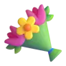 ช่อดอกไม้ Emoji 💐 image - Microsoft 3D Fluent style