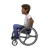 Person In Manual Wheelchair: Medium-Dark Skin Tone