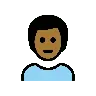 Man: Medium-Dark Skin Tone Emoji 👨🏾 image - OpenMoji style